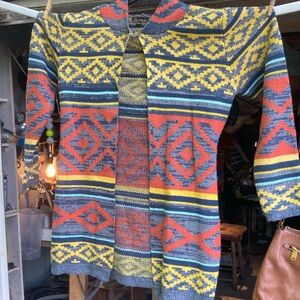 Braciano Multicolor Geometric Cardigan